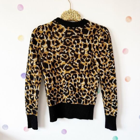 Balloon shoulder leopard sweater - Picture 2 of 3
